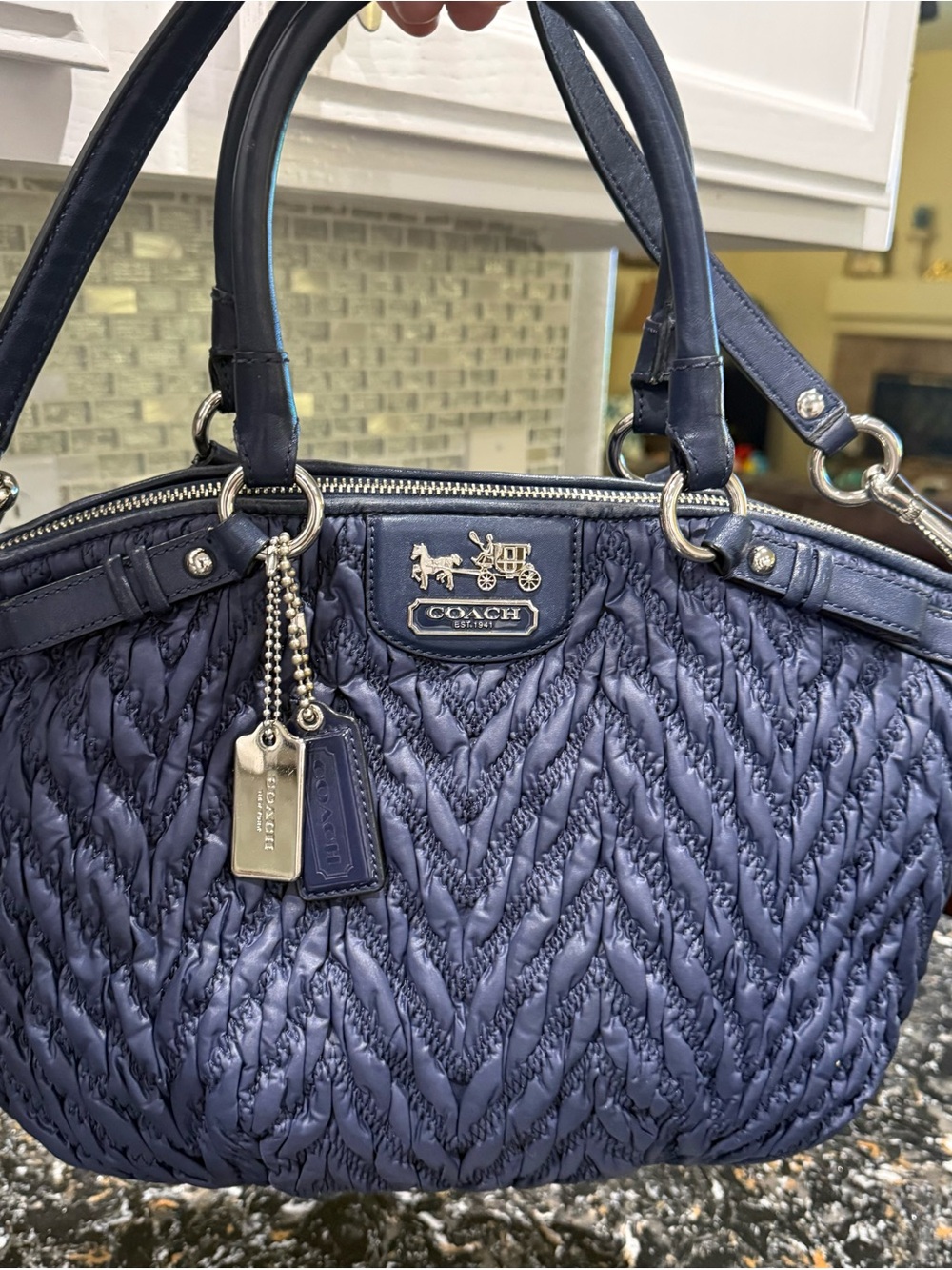 Coach 2011 Madison 70th Anniversary Satchel Quilted Nylon Bag